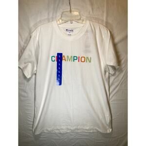 Champion Womens Graphic Short Sleeve T-Shirt White Large